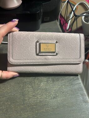 GUESS Blush Pink Signature Continental Wallet